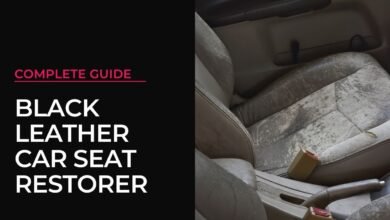 Black Leather Car Seat Restorer